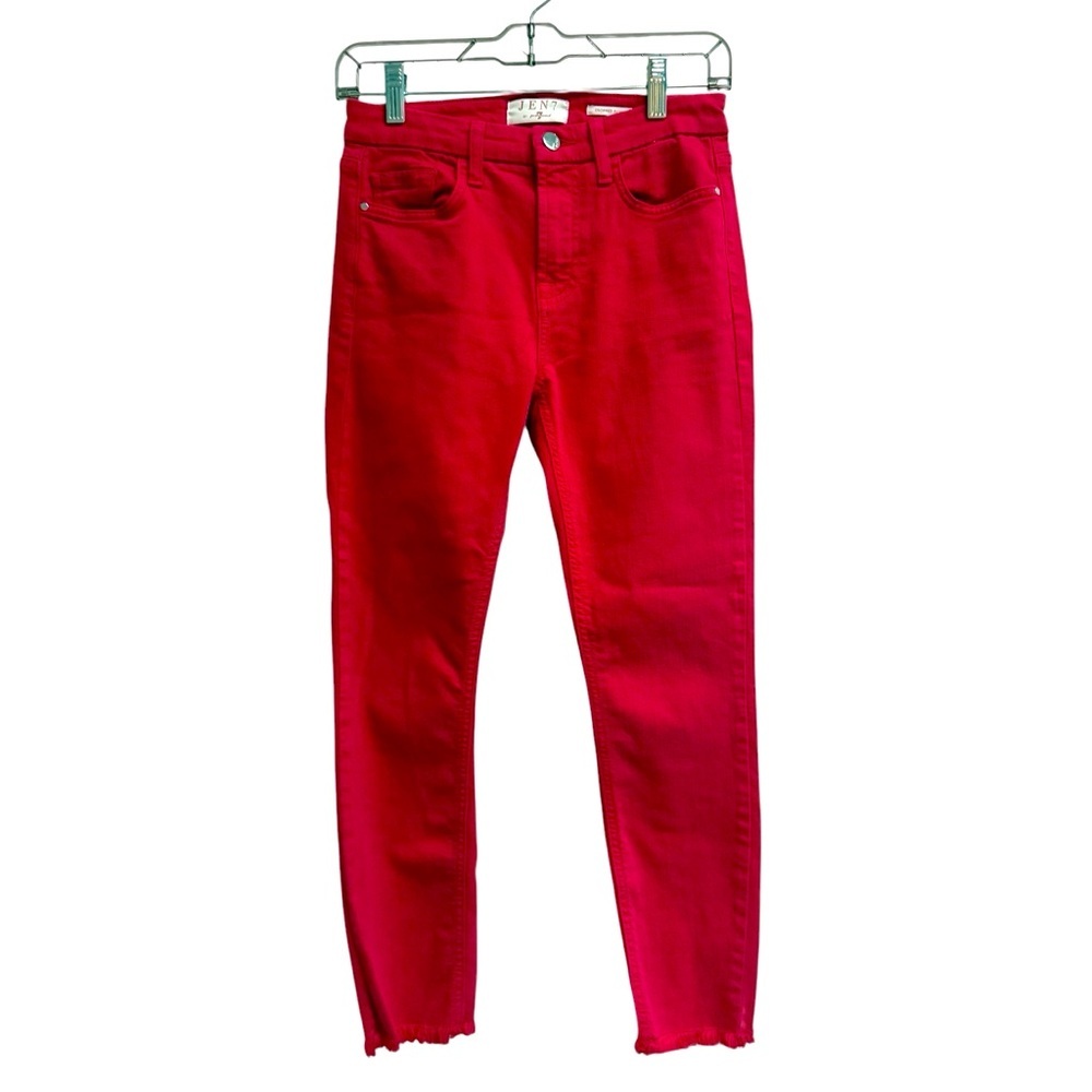 JEN 7 By 7 FOR ALL MAN KIND Women's Red Skinny Jeans - Size 2